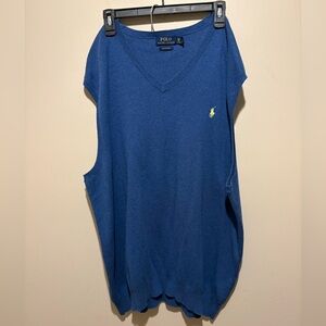 Polo Ralph Lauren Pima Cotton Blue Vest Sweater